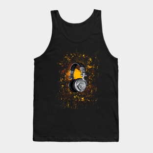 Headphones Grunge Tank Top